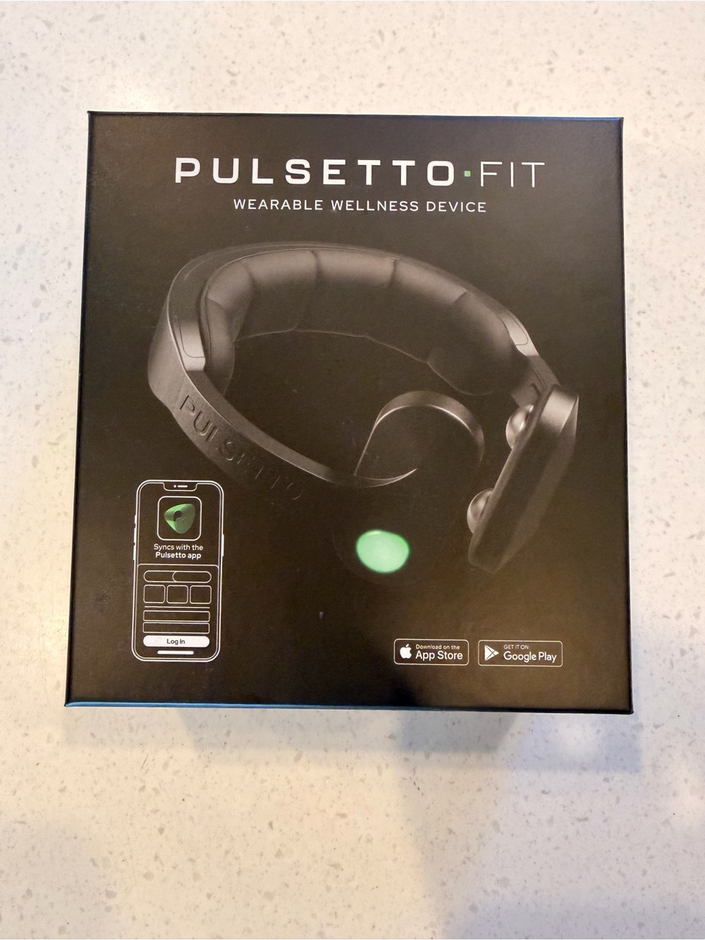 Pulse Pulsetto Wearable Wellness Device - Black with White Graphics
